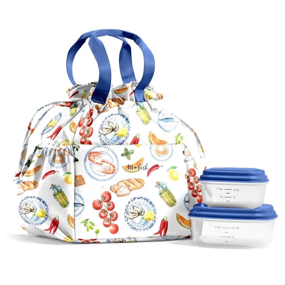 Fit & Fresh Lunch Bag For Women Insulated Womens Large Al Fresco Multicolored
